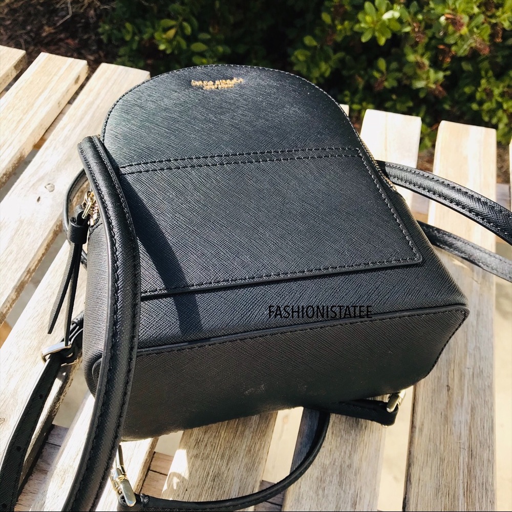 Kate Spade Cameron Mini Convertible Backpack Black - Picture 7 of 8